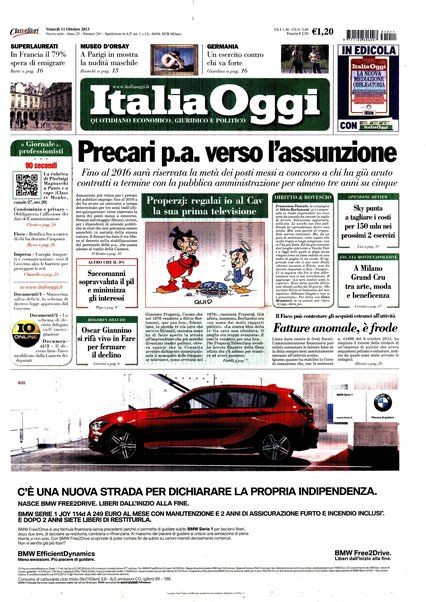 Italia oggi : quotidiano di economia finanza e politica